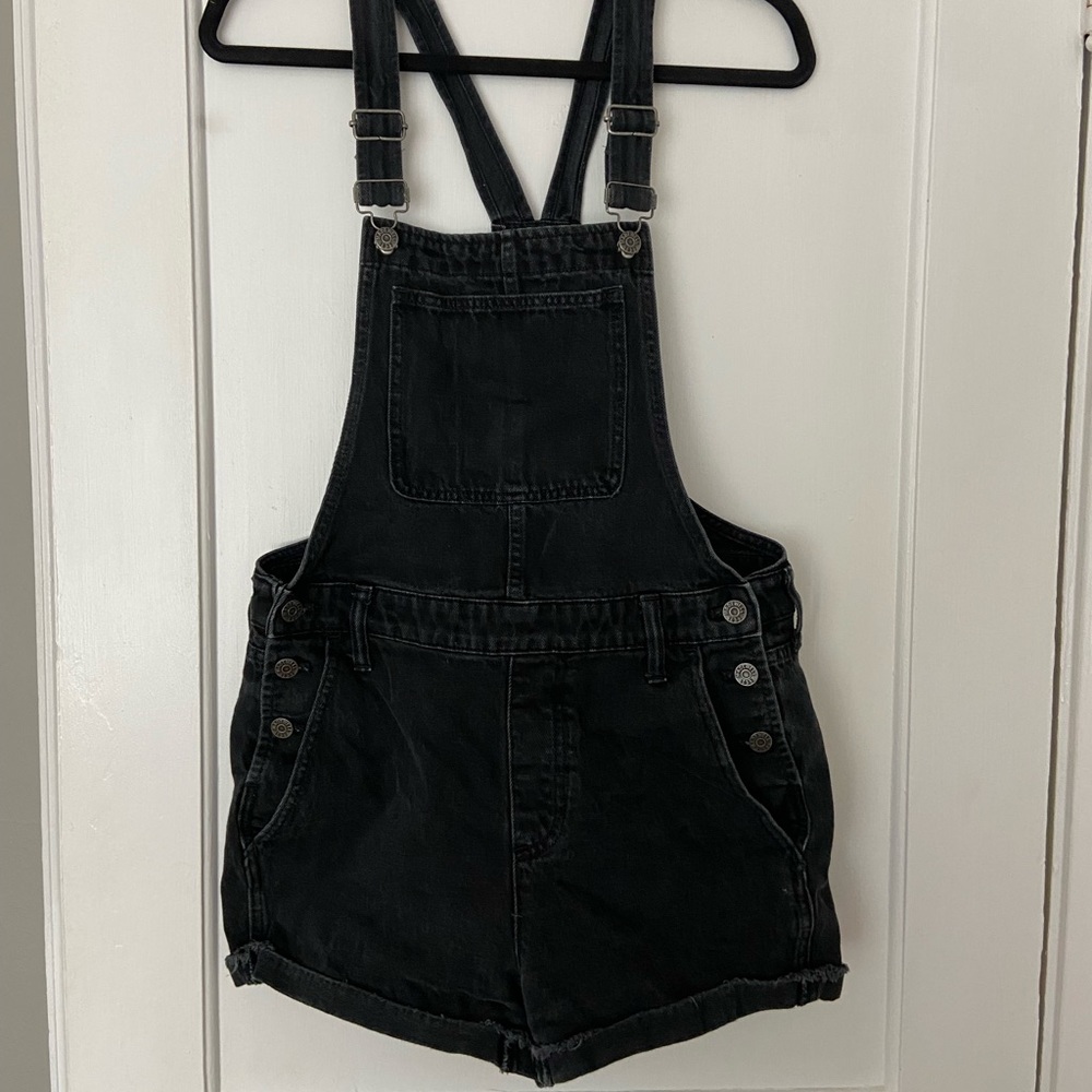 Madewell Black Short Overalls
